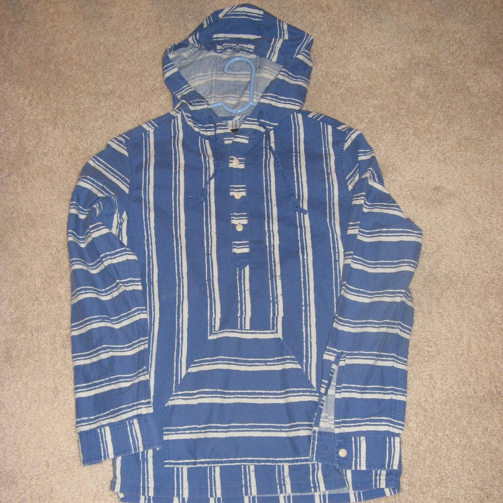 mens pullover hooded J crew shirt